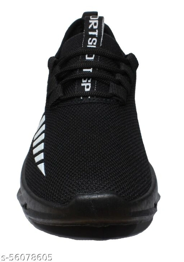 Nobelite Latest Stylish Lace up lightweight Walking ,Training & Gym,Basketball ,Badminton,Cricket Sports Shoes (Black) - 9