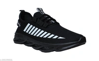 Nobelite Latest Stylish Lace up lightweight Walking ,Training & Gym,Basketball ,Badminton,Cricket Sports Shoes (Black) - 9