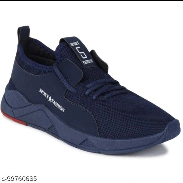 Black Solid Running Shoes For Men - 10