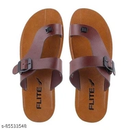 Relaxo Flite Slippers for Men PUG-42 || Brown || Size: 6 7 8 9 10 || Brown Solid Thong Flip-flops For Men - 6