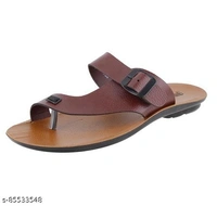 Relaxo Flite Slippers for Men PUG-42 || Brown || Size: 6 7 8 9 10 || Brown Solid Thong Flip-flops For Men - 6