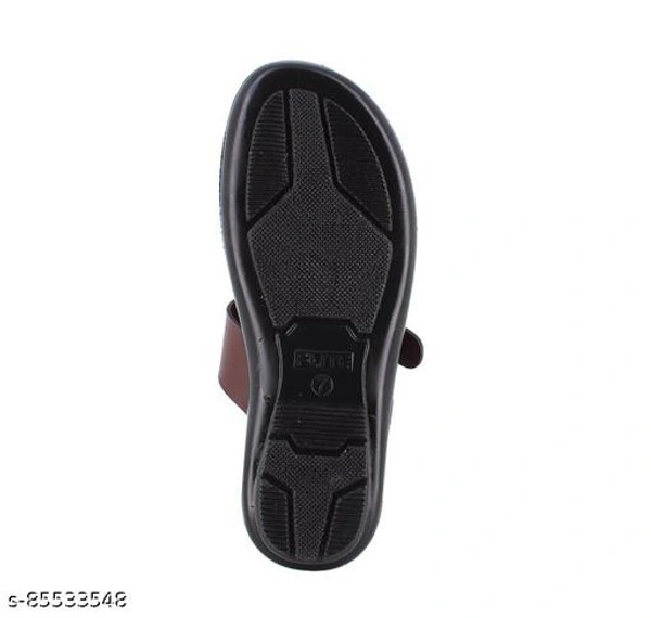Relaxo Flite Slippers for Men PUG-42 || Brown || Size: 6 7 8 9 10 || Brown Solid Thong Flip-flops For Men - 6