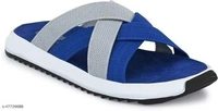 Blue Striped Thong Flip-flops For Men - 6