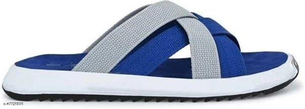 Blue Striped Thong Flip-flops For Men - 8