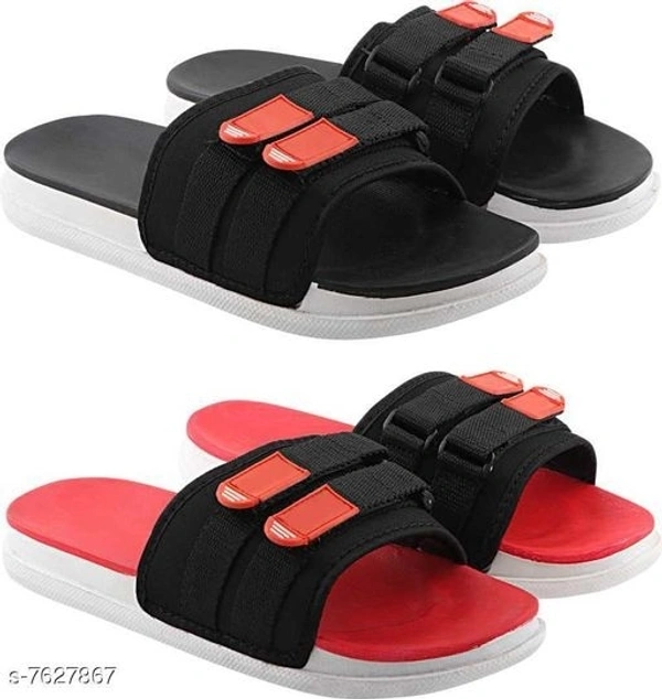 Multicolor Solid Thong Flip-flops For Men - Pack of 2 - 8