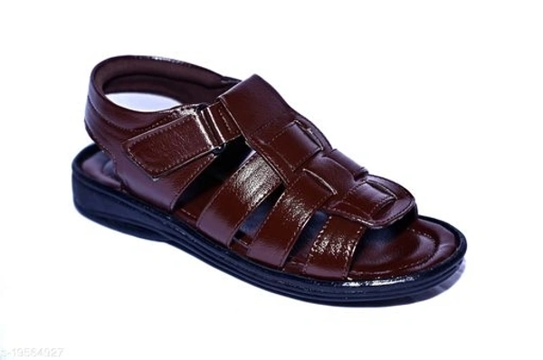 Stylish Men's Synthetic Black Sandals - 10