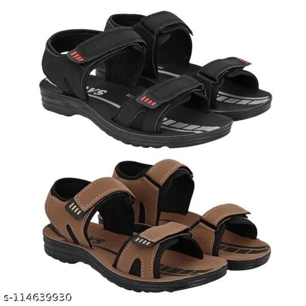 Abisto Stylish Sandals For Men Pack Of 2 Combos  - 6