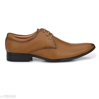 Aaravin's Men's Beige Officewear Synthetic Lace up Formal Shoes  - 7