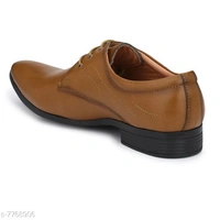 Aaravin's Men's Beige Officewear Synthetic Lace up Formal Shoes  - 7