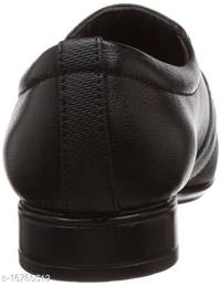 Trendy Men's Syntethic Leather Black Formal Shoes - 6
