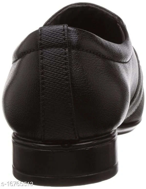 Trendy Men's Syntethic Leather Black Formal Shoes - 6