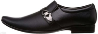 Trendy Men's Syntethic Leather Black Formal Shoes - 10