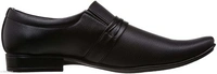 Trendy Men's Syntethic Leather Black Formal Shoes - 10