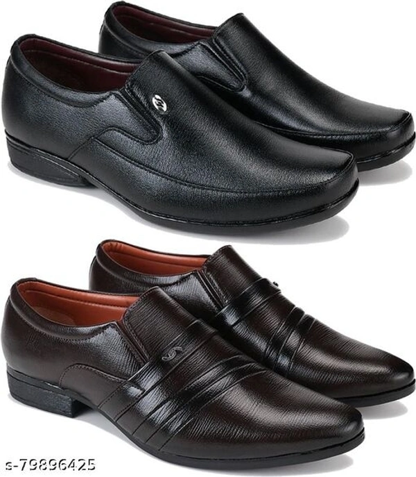 Oricum Men Multicolor Formal Shoes (Pack of 2)  - 7
