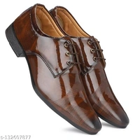 Lavish Men's Patent Leather Partywear Derby Formal Shoes - 10