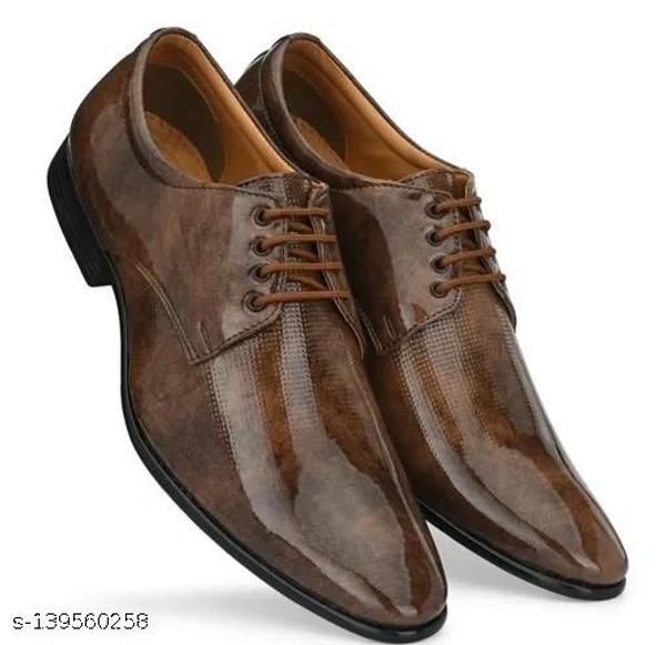 Trendy Derby Brown Formal Shoes - 6