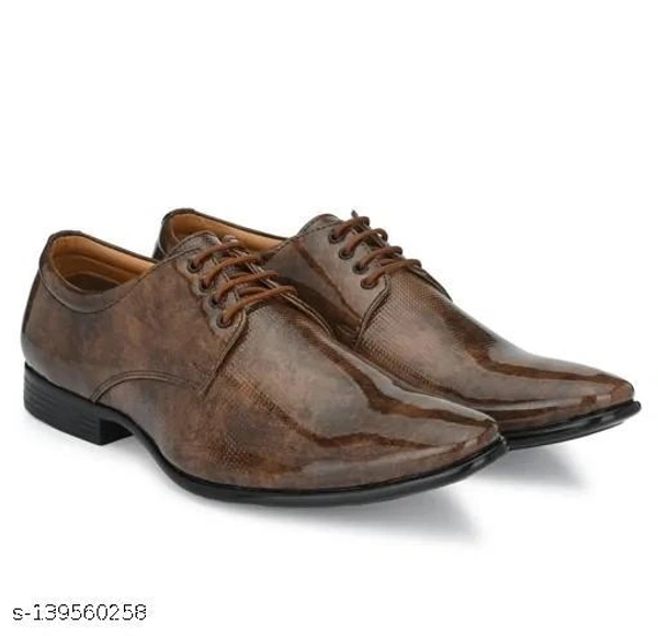 Trendy Derby Brown Formal Shoes - 6