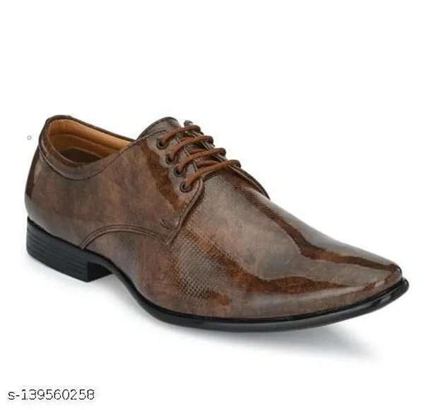 Trendy Derby Brown Formal Shoes - 6