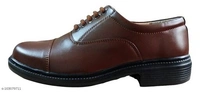 G.B. Shoes Police / Oxford / Derby / Lace-up / Formal / Uniform Shoes For Men & Boys (TAN) - 11