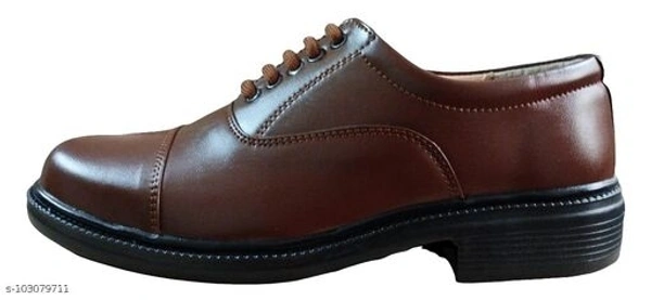 G.B. Shoes Police / Oxford / Derby / Lace-up / Formal / Uniform Shoes For Men & Boys (TAN) - 11