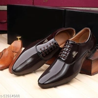 Qrv party Wear Formal Shoes Brown - 10