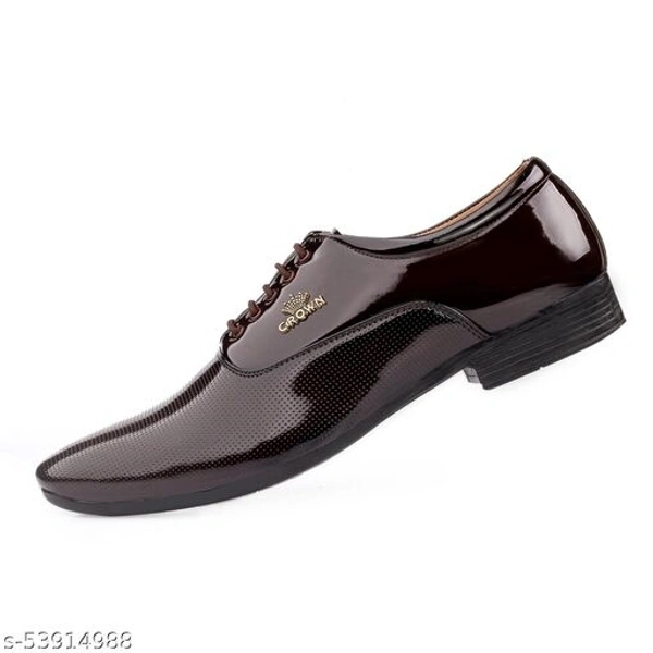 Qrv party Wear Formal Shoes Brown - 10