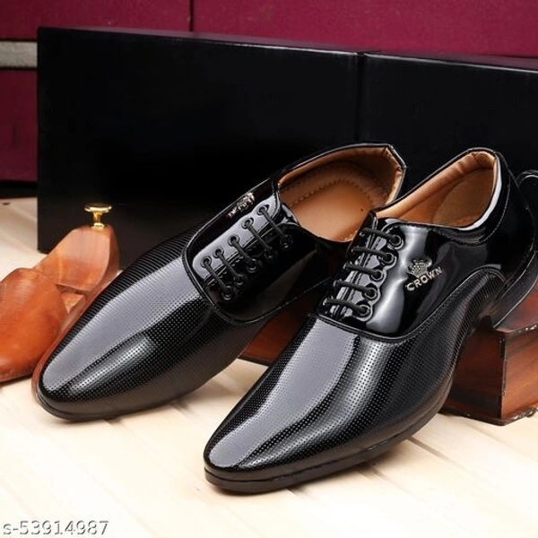  Qrv Party Wear Formal Shoes Black - 7