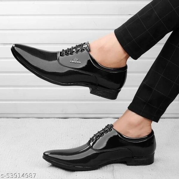 Qrv Party Wear Formal Shoes Black - 8