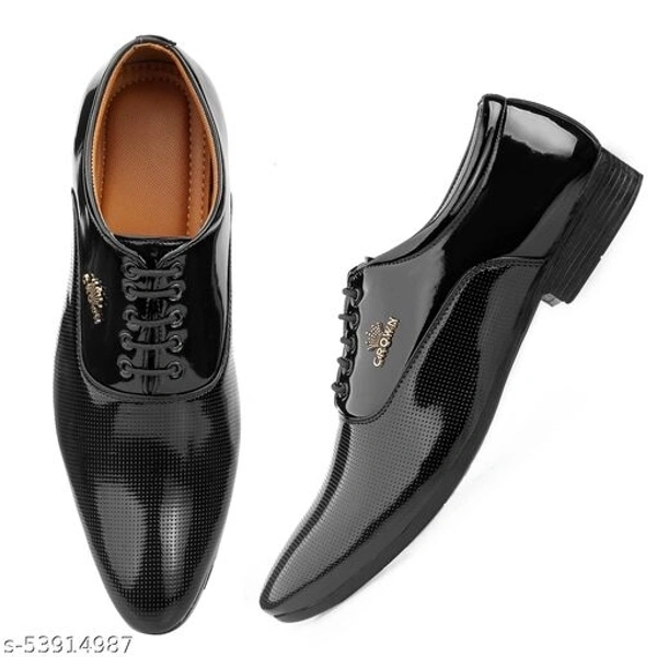  Qrv Party Wear Formal Shoes Black - 8