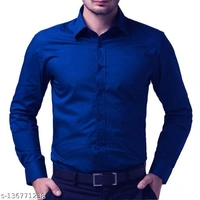Urbane Graceful Men Shirts - L, Dark Blue