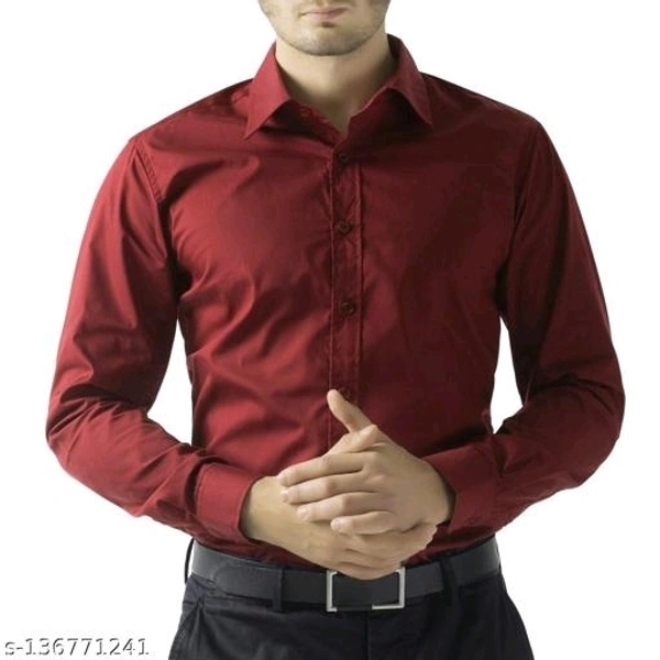 Urbane Graceful Men Shirts - L, Dark Blue