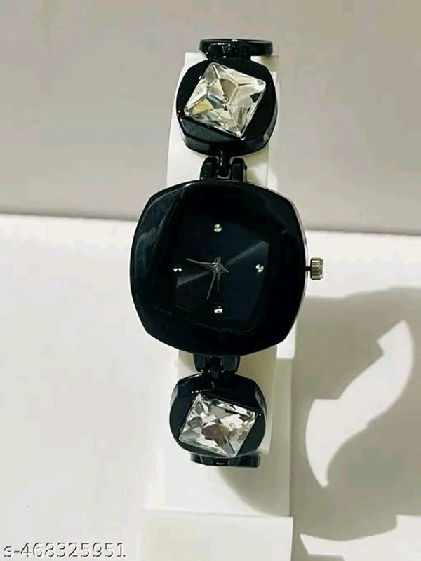 Ladies Analog Watch - Black, Free Size