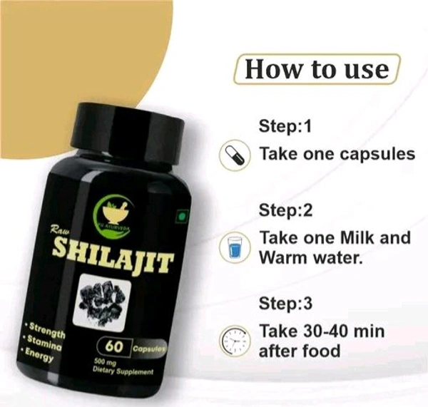 Raw Shilajit / Shilajit Capsule - Free Size