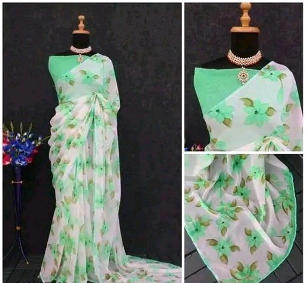 3 Buddy Fashion 3 Flowers Saree - Scooter