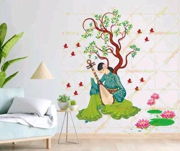 Delight Art-Chinese Girl Playing Lute