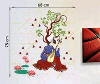 Delight Art-Chinese Girl Playing Lute