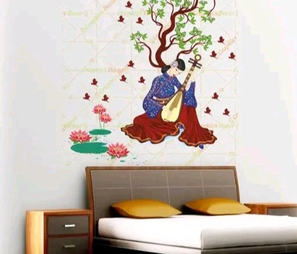 Delight Art-Chinese Girl Playing Lute