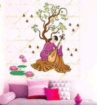 Delight Art-Chinese Girl Playing Lute