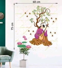 Delight Art-Chinese Girl Playing Lute