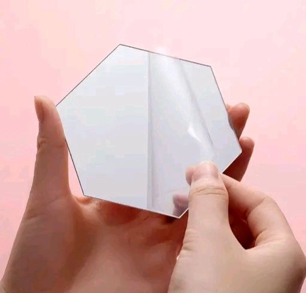 Wall Sticker Hexagon Silver 12X10cm