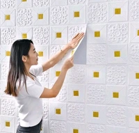 70x70 Self Adhesive 3D PE Foam Wall Panel