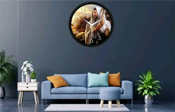 Plastic And Glass Decorative Wall Clock 
