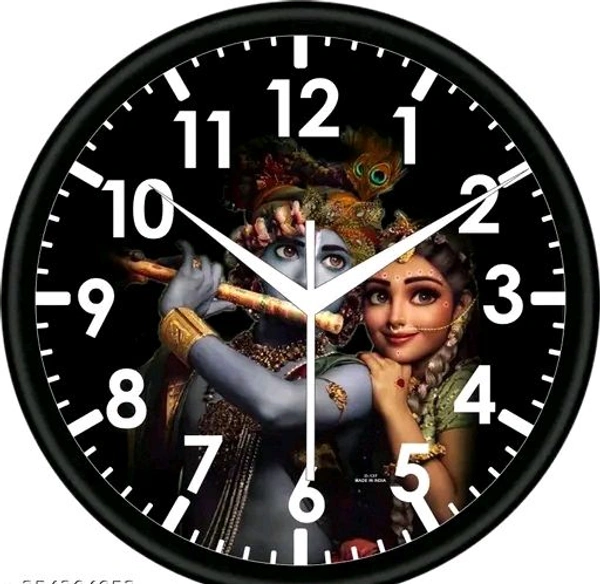 Plastic And Glass Decorative Wall Clock 