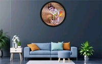 Plastic And Glass Decorative Wall Clock 