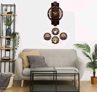 Shadow Wooden Silent Quartz Movement Wall Clock 