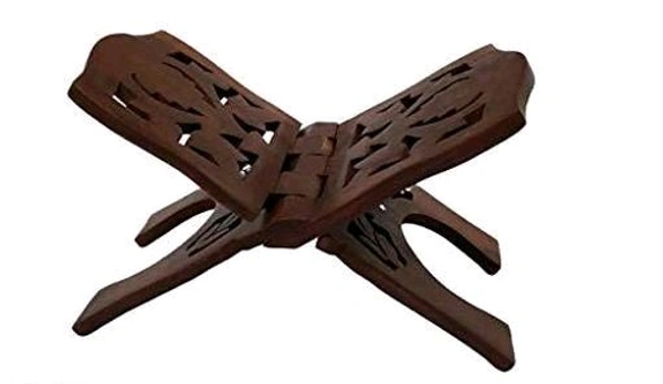 Beautiful Wooden Hand Carved Holy Book Stand For Quran, Bible, Gita Etc.