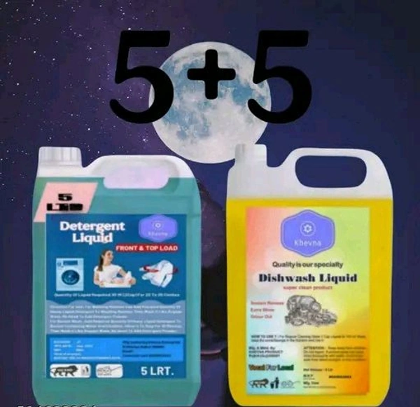 Dishwash Liquid + Detergent Combo 5Ltr