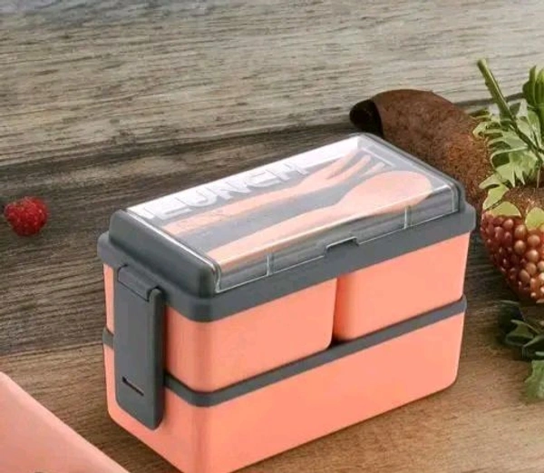 Airtight Leak Proof Lunch Box 3 Compartment  - Web Orange
