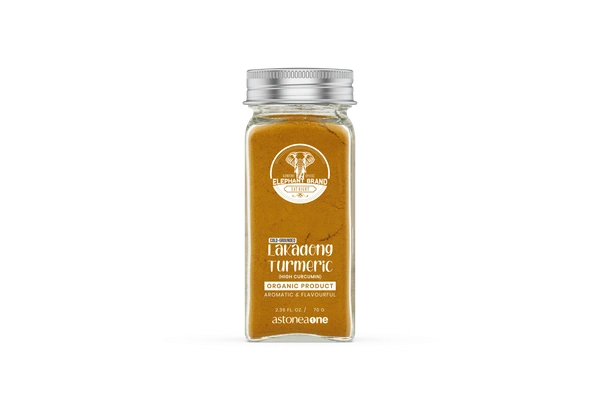Astoneaone Elephant Brand Organic Lakadong Turmeric Powder – Premium Culinary Spice – 70g