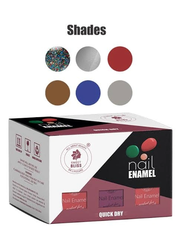 Sweet Bliss Nail Enamel 6 Pcs pack